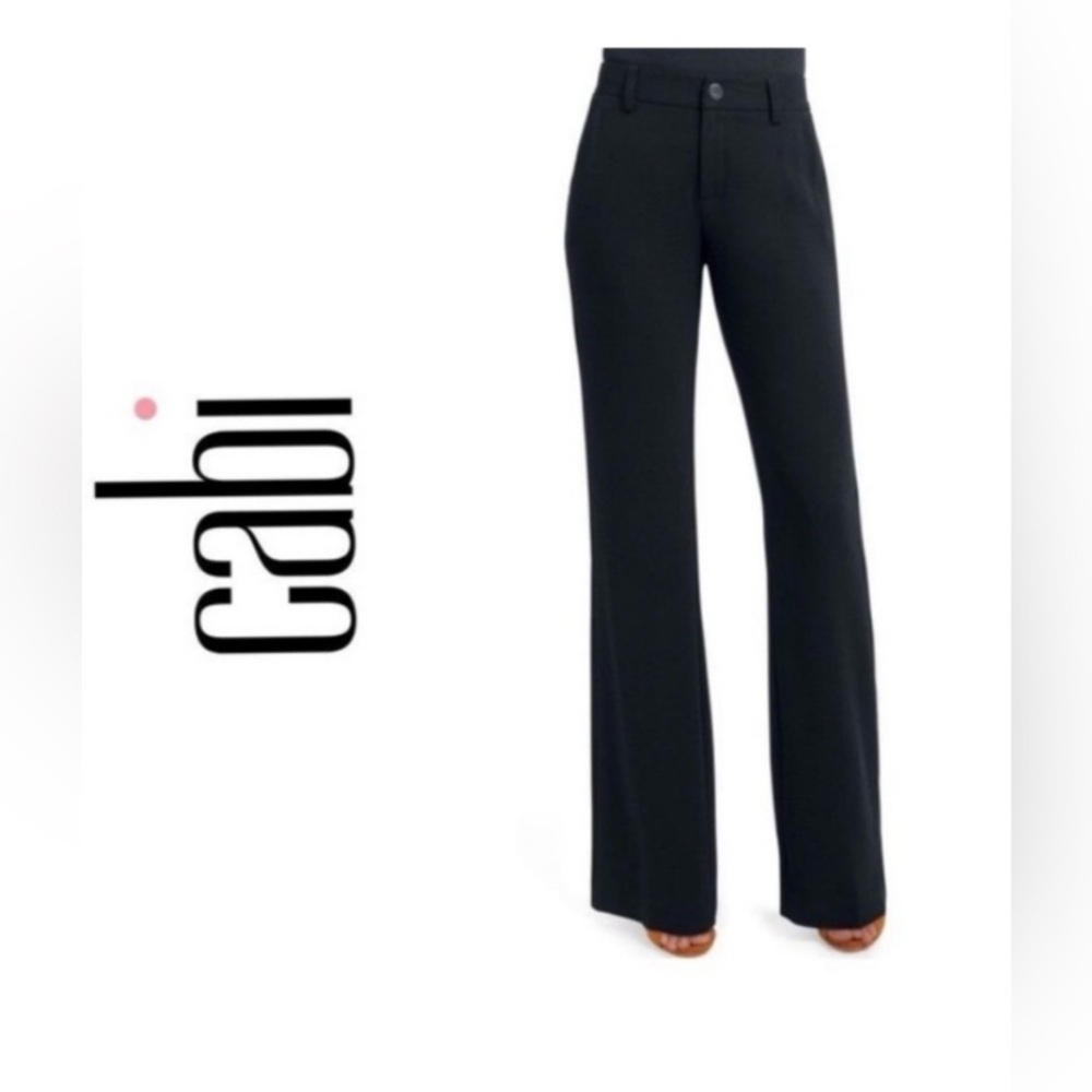 CAbi #141L Knit Favorite TrouserPants sz 10 in black